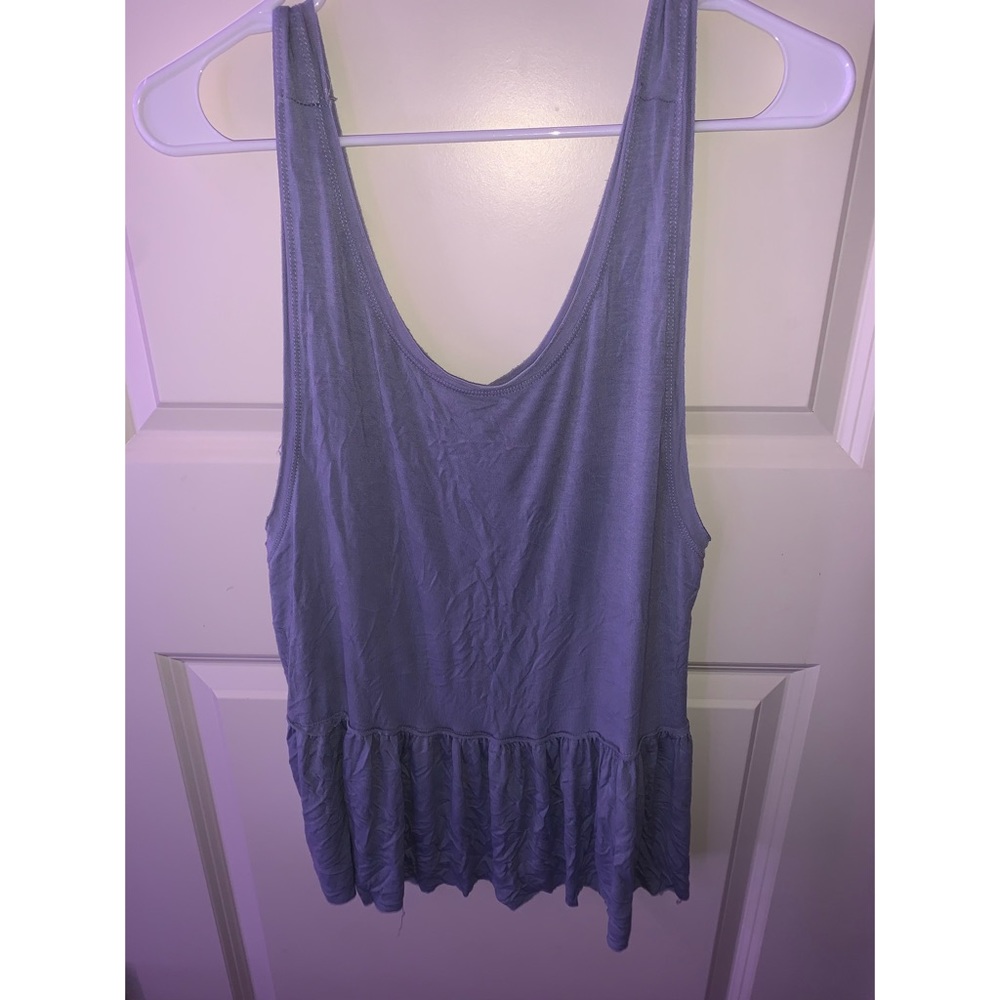 flowy light blue tank top